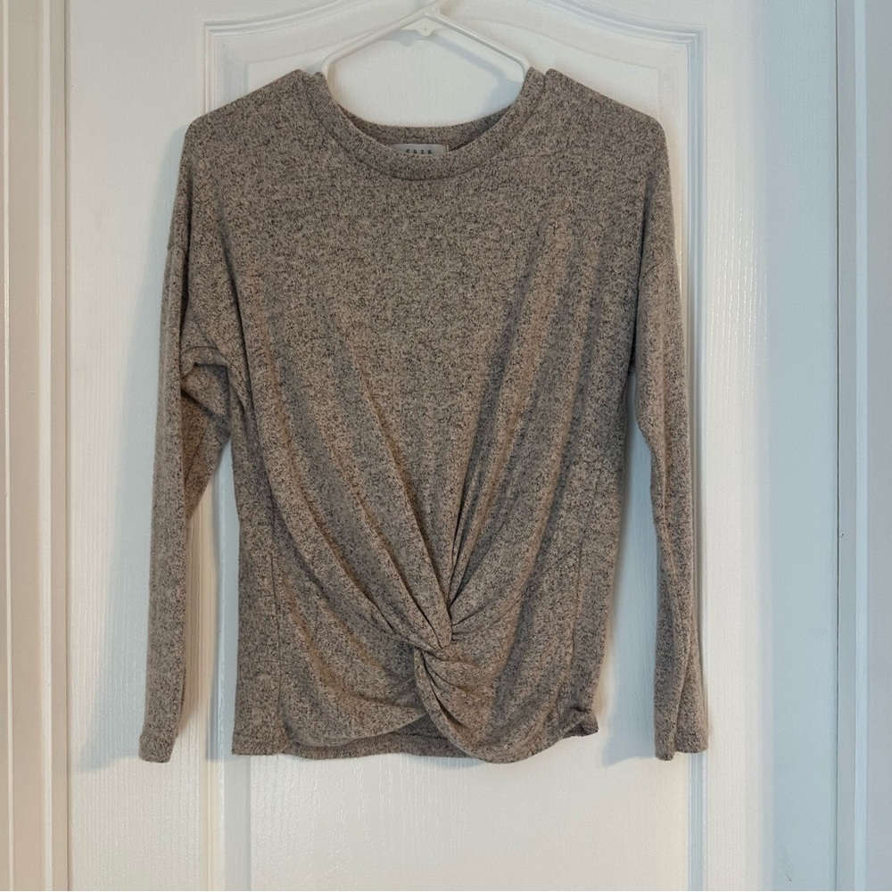 Gaze Brown/Tan Long Sleeve Shirt XS